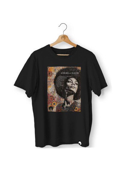 Camiseta Preta OVERSIZED Angela Davis 